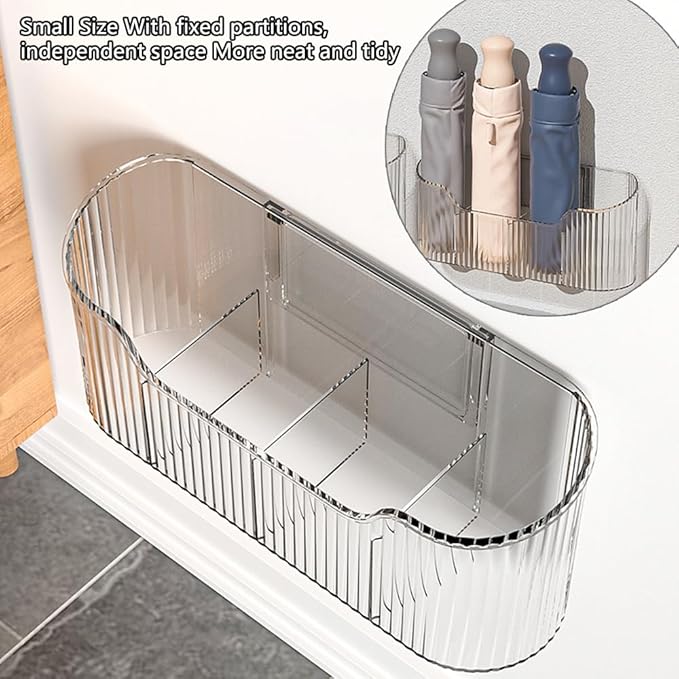 2PCS Cabinet Door Organizer,Self Adhesive Kitchen Cabinet Organizer,Cabinet Door Storage Box for Bathroom/Kitchen/Living room,Storage shelf rv must haves. (transparent) - Image 5