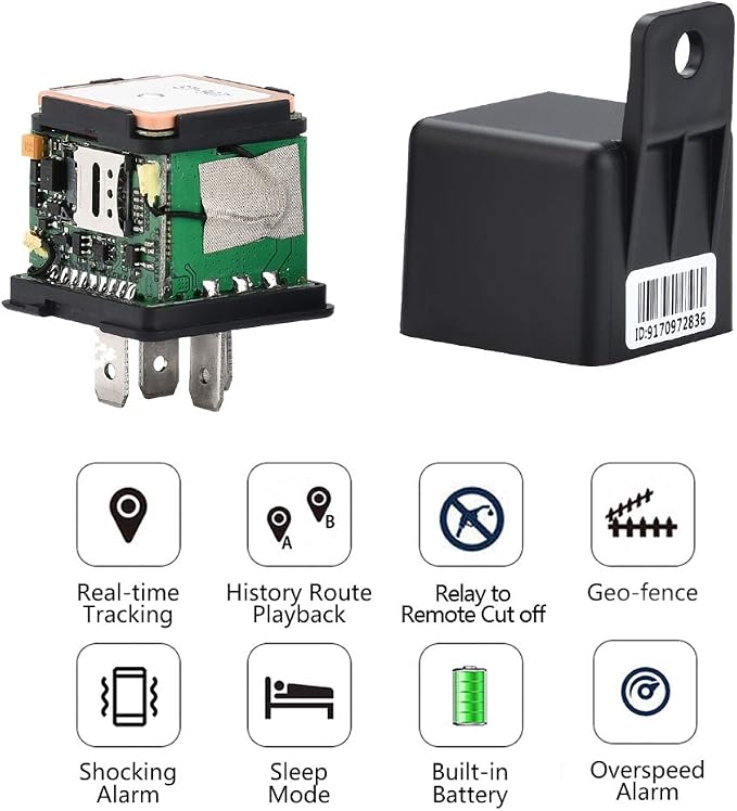 SinoTrack 4G GPS Tracker for Vehicles,Vehicle Device Locator Car Relay Tracker Real Time ST-907L Hidden Location Device with No Monthly Fee Tracking System for Car Motorcycle Truck Taxi - Image 2