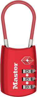 Master Lock 4688D Set Your Own Combination TSA Approved Luggage Lock, 1 Pack, Red by Unknown