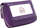 Women's RFID Blocking 12 Slots Credit Card Holder Leather Accordion Wallet by Cynure