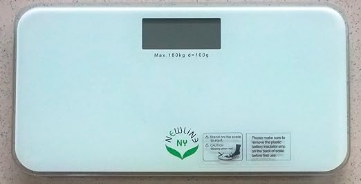 NewlineNY White Mini Bathroom Scale with Travel Protection Case SBB0722M-WH + NYMSS101BG - Image 5