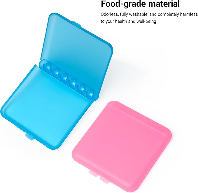 Interdental Brush Travel Case/Storage Case Compatible with TePe Interdental Brush, 2packs(Blue and Pink) - Image 3