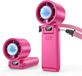 Portable Handheld Fan with Ice Cooler, 199 Speed Personal Fan,5500mAh Rechargeable,20H Cooling Time,20000 RPM Powerful Motor, Summer Essential for Travel/Outdoor/Office, Hot Pink by Unknown