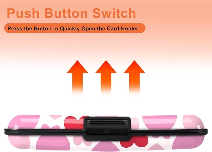 Credit Card Holder for Women RFID Blocking Wallet, Heartfelt Valentine's | Card Wallets for Women Small Mini Business Metal Accordion Aluminum Alloy Hard Case for Men - Image 6