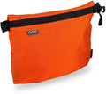 GOX Small Toiletry Bag for Men Bulk Cosmetic Bag Dopp Kit Carry On Zipper Pouch Organization Nylon Small Packing Sack Water Repellent(Orange) by GOX