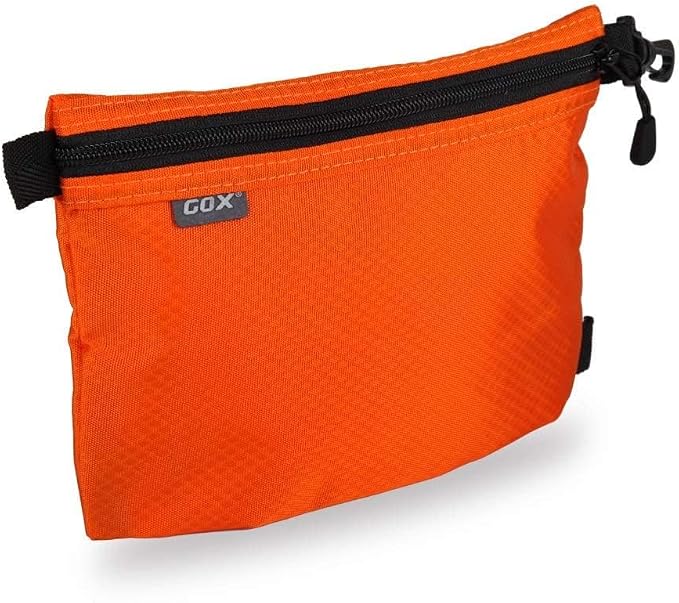 GOX Small Toiletry Bag for Men Bulk Cosmetic Bag Dopp Kit Carry On Zipper Pouch Organization Nylon Small Packing Sack Water Repellent(Orange) by GOX