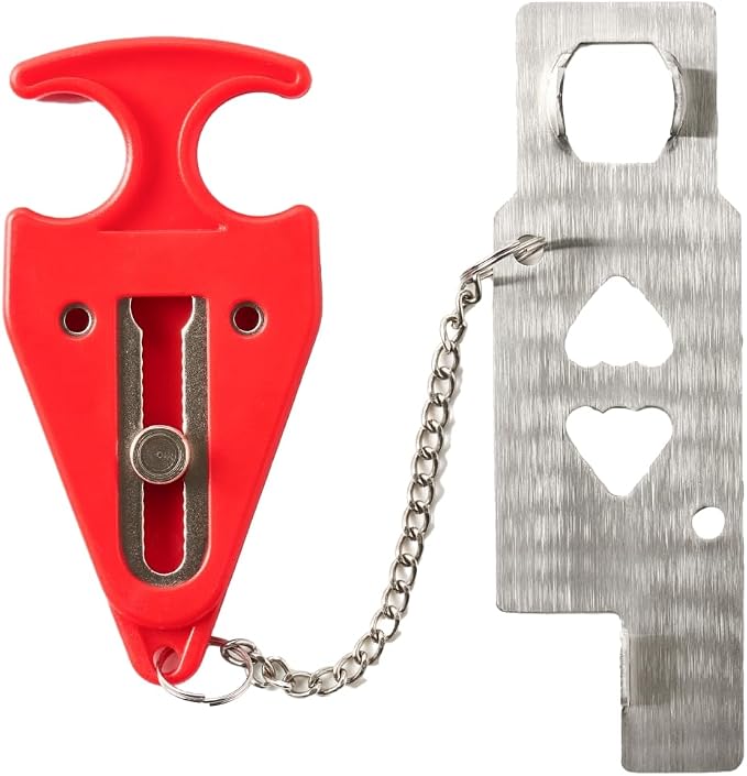 Master Lock Portable Door Lock, Travel Lock, Hotel Lock Security Lock 276EC | Secure Protection For Travelers In Hotels, Apartments, Airbnb Lock For Front Door Security by Unknown