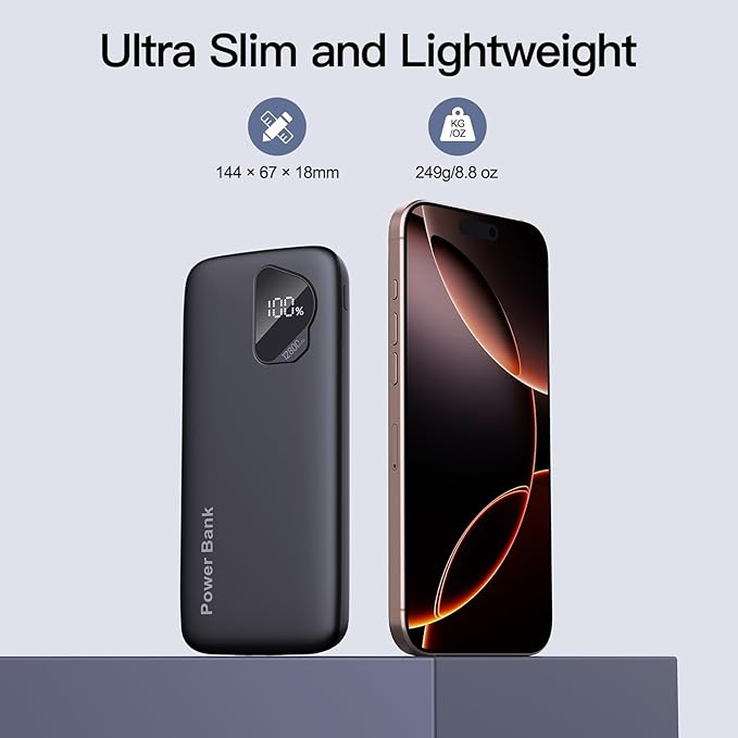 2026 2-Pack 10000mAh Portable Charger Battery Pack with Built in Cables | Travel Essential, 4 Outputs 2 Inputs Slim Power Bank for iPhone 17/16/15/14, Samsung Galaxy S23/22, Pixel etc - Image 4