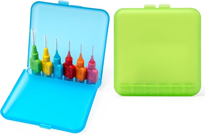 Interdental Brush Travel Case/Storage Case Compatible with TePe Interdental Brush, 2packs(Blue and Green) by seplouis