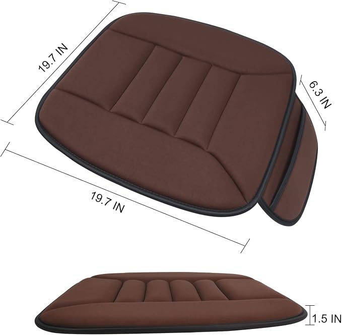 Lofty Aim Car Seat Cushion for Driving, Memory Foam Driver Seat Cushion | Car Seat Cushion for Long Driving, Automotive Seat Cushion for Pain Relief, Car Seat Pillow Fits Vehicles, Office, Brown - Image 5
