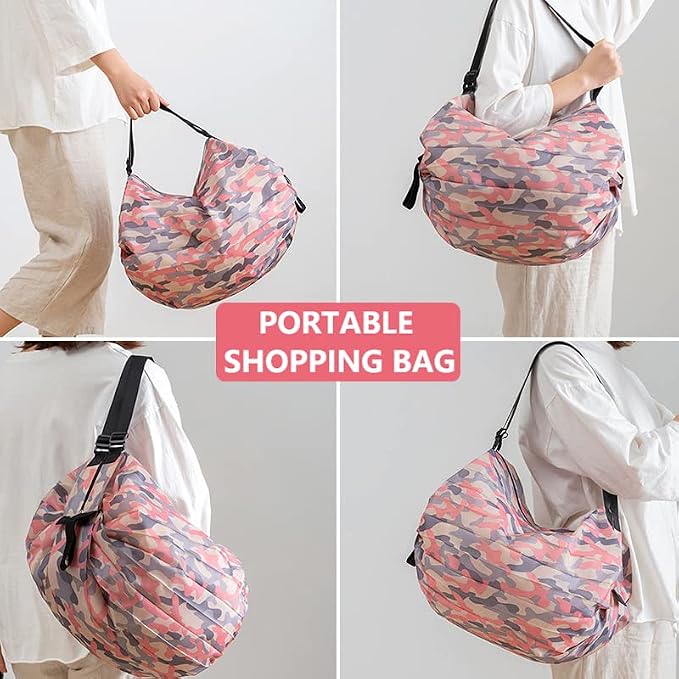 Reusable Shopping Bags, Foldable Grocery Storage Tote, Waterproof Oxford Cloth Bag for Shop, Large Durable Heavy Duty - Image 5