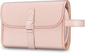 FINTIE Portable Toiletry Cosmetic Travel Bag Hanging Makeup Organizer | Large Water Resistant Storage Pouch Case, For Women Girls, Pink by Fintie