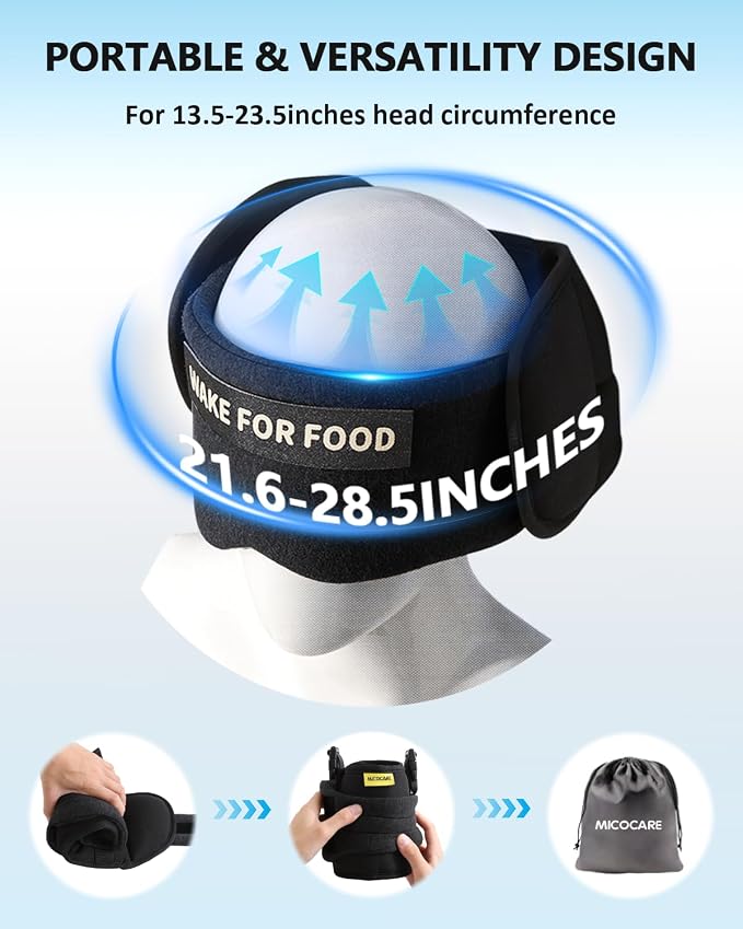 Travel Pillows for Airplanes, Airplane Pillow for Long Flights Sleeping Travel, Airplane Head Strap with Eye Mask 360° Support Headrest for Plane Road Trip Sleep, Stop Head Bobbing（Black） - Image 4