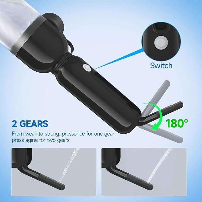 Morfone Portable Bidet for Travel 350ML Electric Handheld Sprayer | Dual Spray Modes, USB-C Rechargeable Waterproof Travel Bidet for Women, Men, Postpartum, Personal Hygiene(Black) - Image 6