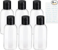 Travel Bottles for Toiletries TSA Approved 6Pack 1.69oz Leak Proof | Small Plastic Squeeze Bottle Refillable Empty Mini Travel Size Bottles Containers with Labels for Shampoo Conditioner Lotion by Gungtien