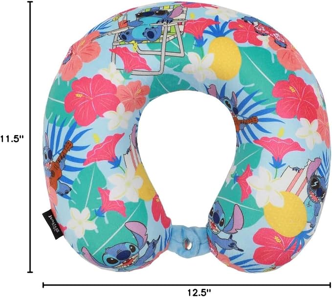 Lilo & Stitch kids Travel Set with Neck Pillow, Eye Mask, and Luggage Tag - Comfort and Style for Young Travelers! - Image 9