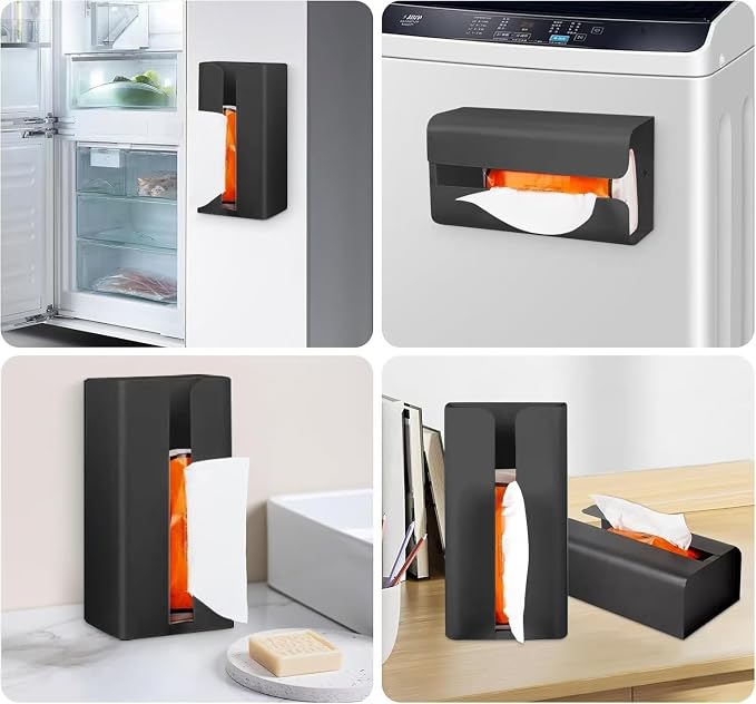 Magnetic Glove & Tissue Dispenser Holder - Holds Boxes of Gloves, Towels, Wipes, Tissues - Mount onto a Tool Box or in Garages, Workshops and Kitchens - Image 6