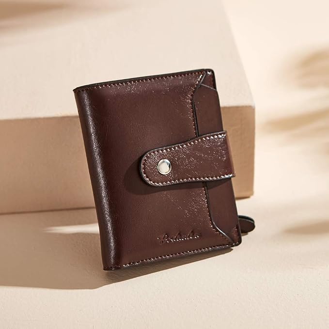 BOSTANTEN Leather Womens Wallet Small RFID Blocking Credit Card Holder | Removable ID Window, Zipper Coin Pocket, Bifold, Minimalist, Fits Small Purses, Daily Use, Ladies Gifts, Coffee - Image 2