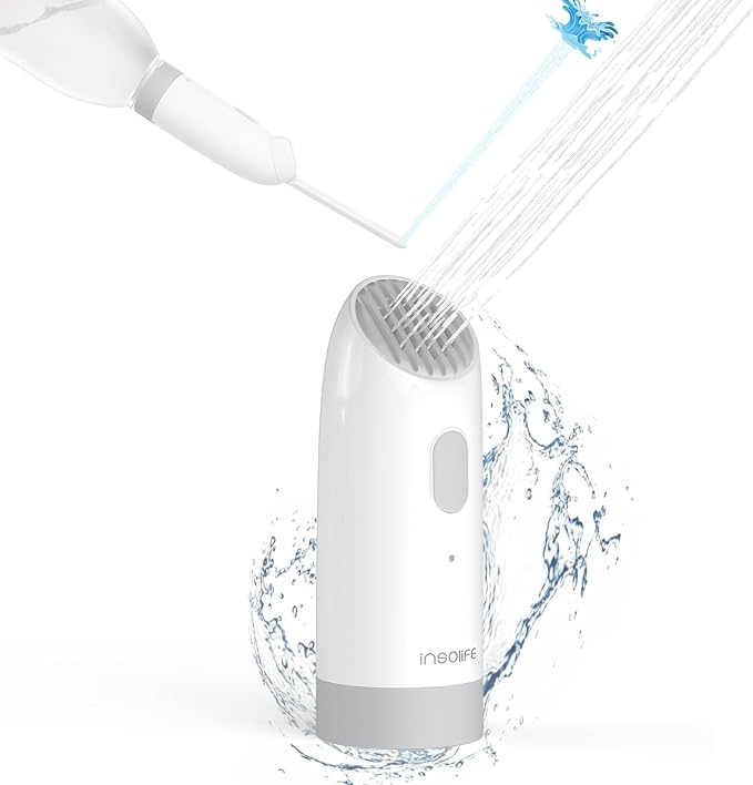 Insolife® Portable Bidet | High Pressure Travel Bidet 350ml | 2 Pressure Modes, IPX7 Waterproof, USB Rechargeable Personal Hygiene on Trip & Daily Use by insolife
