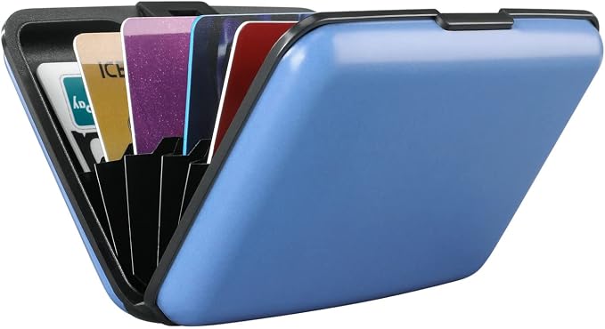 RFID Blocking Credit Card Protector Case Holder Wallet for Men Women | RFID Blocking Credit Card Protector Aluminum ID Case Hard Shell Business Card Holders Metal Wallet for Men or Women - Image 6