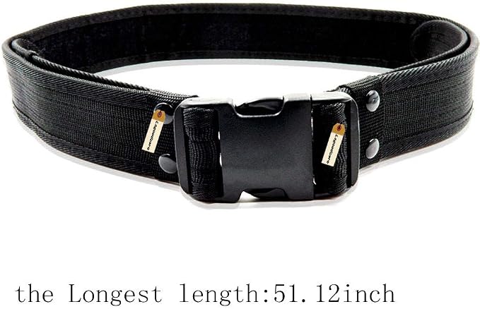 Lsgoodcare Multifunction Police Security Guard Military Tactical Duty Utility Waist Belt, Black 10 in 1 600D Nylon Adjustable Modular Equipment Law Enforcement Outdoor Duty Belts - Image 6