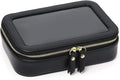 Pinkmik Clear Makeup Bag Transparent Travel Case for Cosmetics and Toiletries Women's Clear Car Bag with Zipper (Black, Small) by Pinkmik