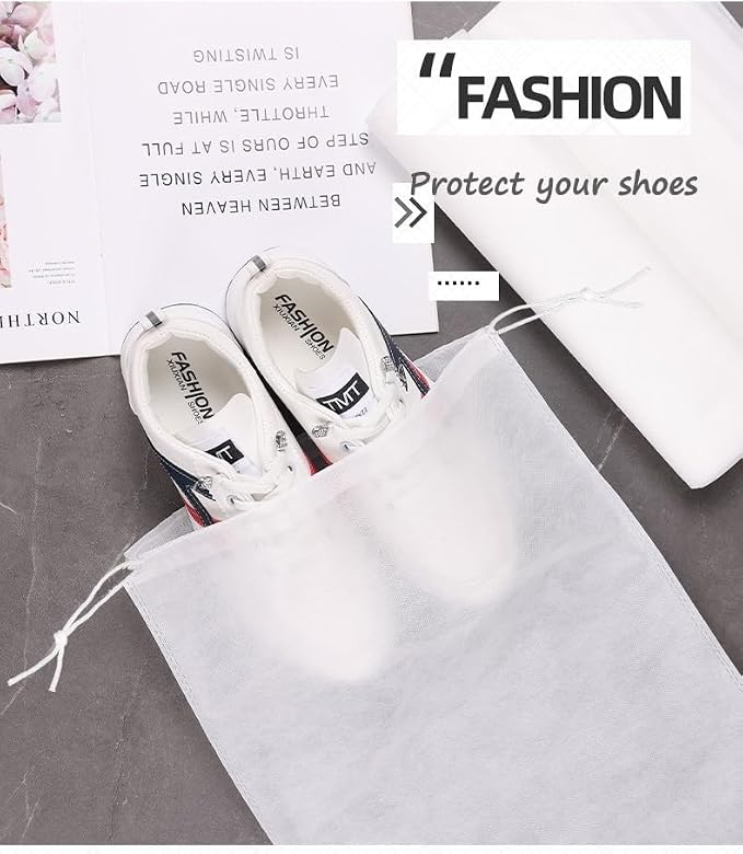 Gladiolus hybridus 30 eco-friendly travel shoe bag storage bags, non-woven breathable dust-proof with rope, suitable for storing shoes and isolate dust keep bags clean tidy (11.8in X 15.74in) - Image 4