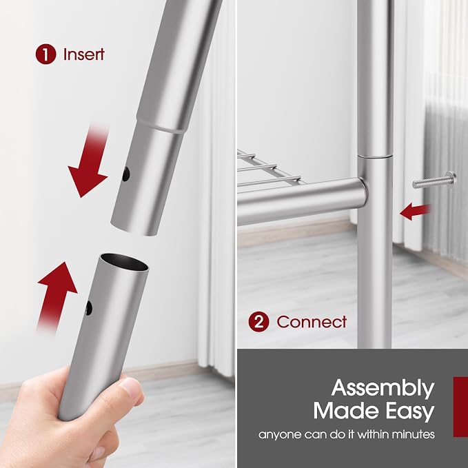 Sakugi Storage Shelves - 4 Tier Shelf Organizer, Heavy Duty Garage Shelving Unit with Leveling Feet, Stable Metal Shelves Organizer for Pantry, Kitchen and Closet, 33.0" W x 12.6" D x 57.2" H, Silver - Image 4