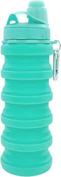 Collapsible Water Bottles Travel water bottle Sports Portable Sport Water Bottle Reusable Water Bottles comes with mountaineering Buckle 500ml silicone Water-proof camping water bottle by YCTMALL