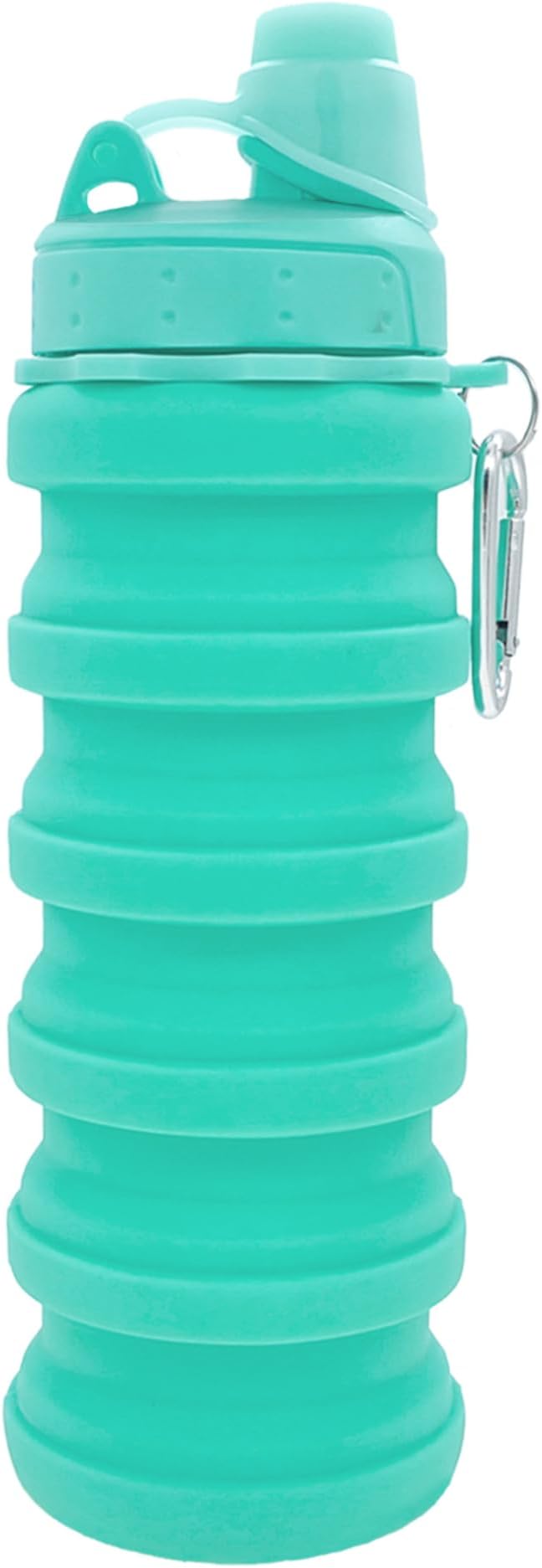 Collapsible Water Bottles Travel water bottle Sports Portable Sport Water Bottle Reusable Water Bottles comes with mountaineering Buckle 500ml silicone Water-proof camping water bottle by YCTMALL