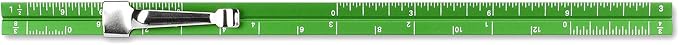 Alumicolor Aluminum Architect Pocket Scale With Clip, 6IN, Green - Image 4