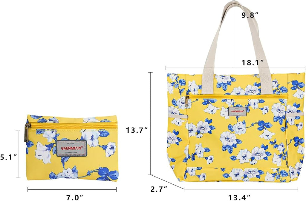 GAENMESN Women's Lightweight Waterproof Tote Bag Durable Designer Handbag with Zipper Travel Commute Everyday Use - Image 5