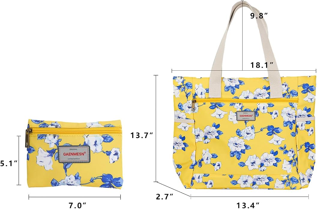 GAENMESN Women's Lightweight Waterproof Tote Bag Durable Designer Handbag with Zipper Travel Commute Everyday Use - Image 5