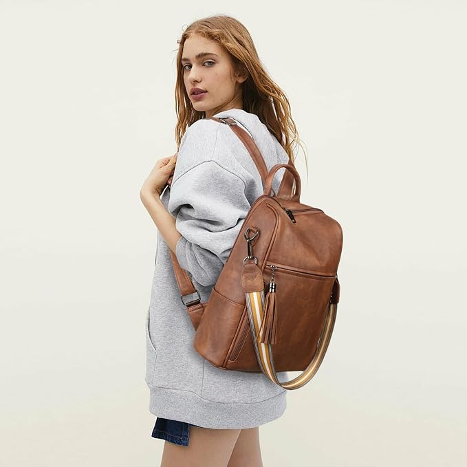 GAEKEAO Backpack Purse for Women PU Leather Anti-theft Backpack Ladies Convertible Large Travel Designer Fashion Shoulder Bag - Image 2