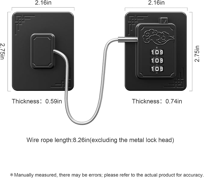 2-Pack Password Refrigerator Lock, Combination Child Proof Safety Lock，Baby Proofing fridge lock，Door Latches for Fridge Cabinet Drawer Closet, Freezer Lock No Keys Needed (Black) - Image 8
