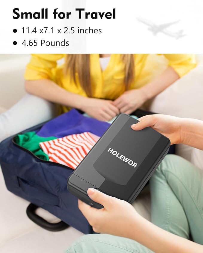 Gun Safe Small Pistol Safe Biometric Gun Lock Box for Handgun, Fingerprint Quick Access Portable Pistol Case for Car Travel Nightstand Bedside - Image 2