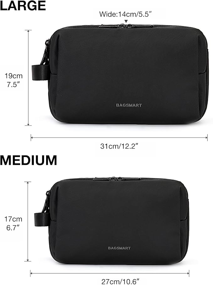 BAGSMART Toiletry Bag for Men, Travel Toiletry Organizer Dopp Kit Water-resistant Shaving Bag for Toiletries Accessories, Door Room Essentials,Green-medium - Image 6
