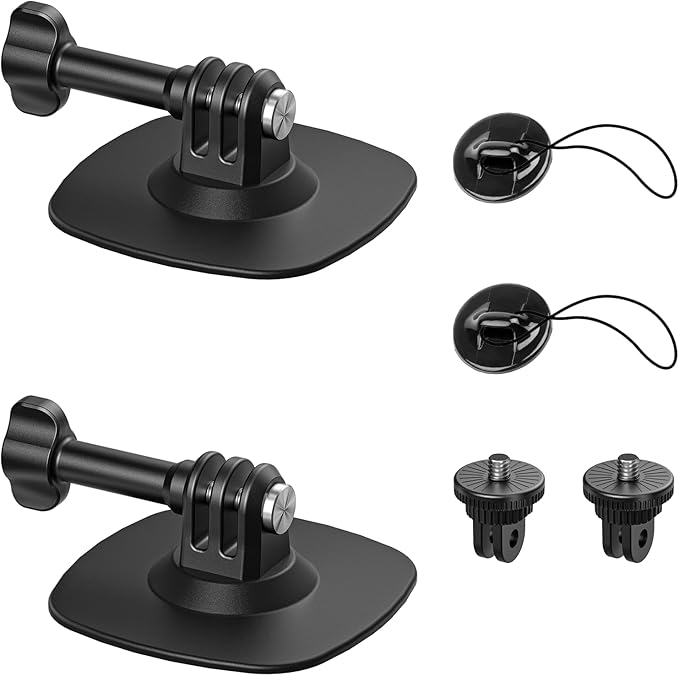 2Pcs Flexible Adhesive Helmet Mount for Insta360 X5 for GoPro Hero | 3M strong adhesive mount,motorcycle mount for Osmo action camera,head base kit for insta360 accessories,bike outdoor shooting by Maectech
