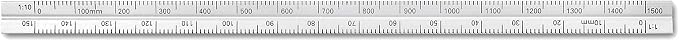 Alumicolor Aluminum Engineer Metric Pocket Scale, 15CM, Silver - Image 3