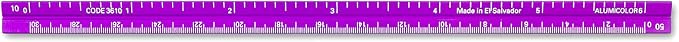 Alumicolor 3610-3 Aluminum Combination Pocket Scale, 6IN, Purple - Image 2