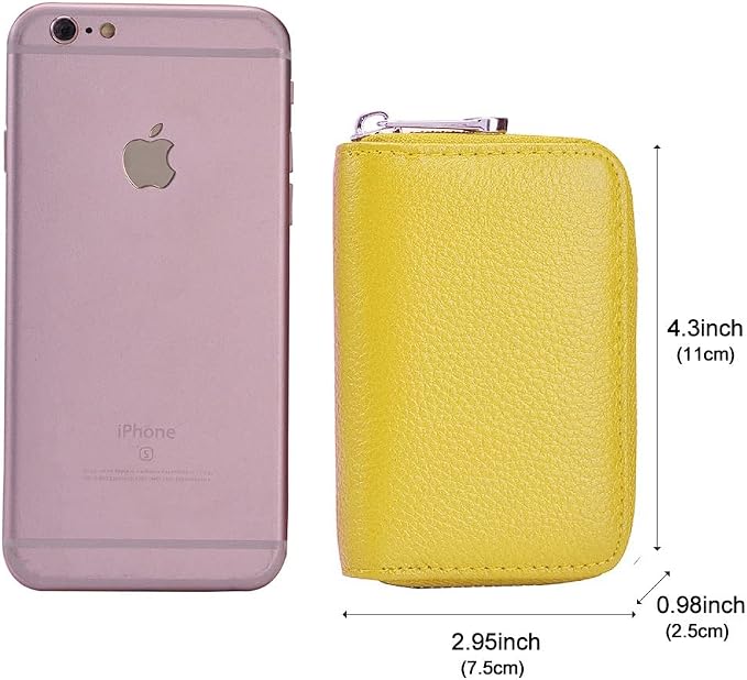 RFID Credit Card Holder Genuine Leather Credit Card Wallet with Zipper | RFID - Image 4