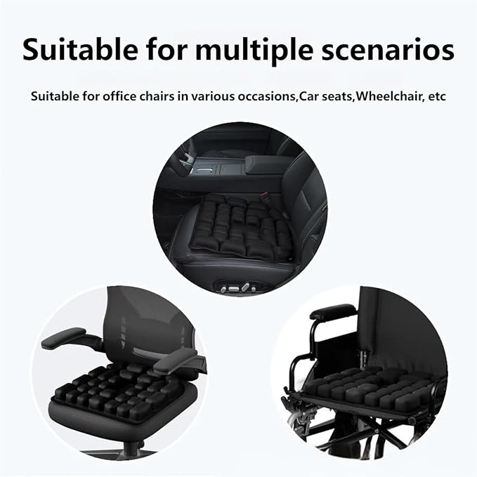 Sondor Travel Cushion, Comfortable 3D Inflatable Seat Cushion for Hemorrhoid and Tailbone Pain Relief, Optimal Support for Long Sitting in Car, Air Travel, Office Chairs Etc (30-Point Cushion) - Image 3