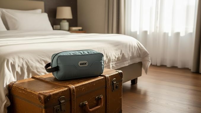 GOX Travel Toiletry Bag Dopp Kit Case for Men Multifunction Packing Organizer Pouch (Haze Blue) - Image 3