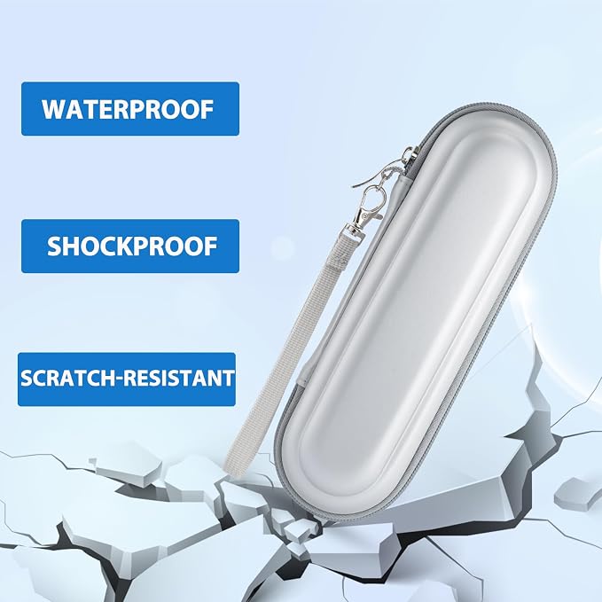 Toothbrush Travel Case for Oral B/Oral-B Pro 1000 1500 5000 7000 & Philips Sonicare 4100 1100 5300 5100 6100/iO Electric Toothbrush, Hard Protective Storage Bag (Silver-2) - Image 7