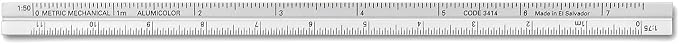 Alumicolor Aluminum Mechanical Metric Pocket Scale, 15CM, Silver - Image 2