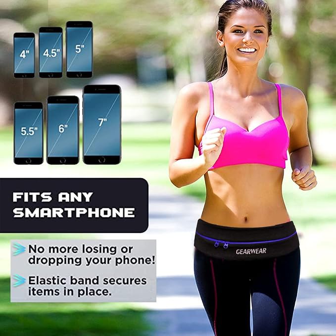 Running Belt | Runner Fanny Pack for Women and Men | Adjustble Waist Band Pack for Storage Phone - Image 3