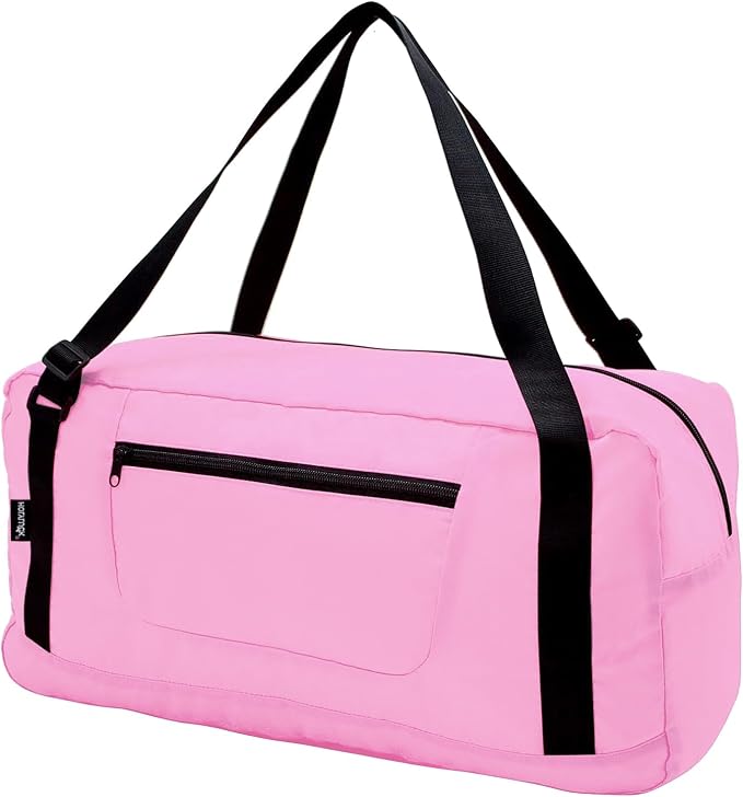 HOLYLUCK Foldable Travel Duffel Bag Luggage Great for Gym -55L, Pink by holyluck