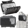Thyrm DarkVault 2.0 Comms Critical Gear Case with Smartphone Mount|Lrg Blk | For iPhone, Samsung and Google phones, Integrated Phone Clamp + Viewing Window, Velcro Patch Panels, For MOLLE, Made in USA by Thyrm