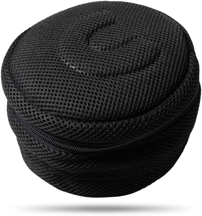 Cabeau Deluxe Travel Neck Pillow Case Premium Compact Carrying Case, Compresses Pillow in Half - Quick-Release Clasp Attaches to Carry-On Bags - Mesh Pocket Holds Travel Accessories, Black, Red, Red - Image 3