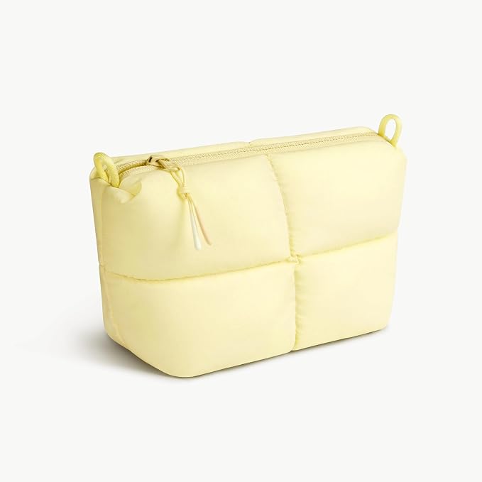 Comfyable Puffy Electronics Organizer Travel Case, Cute Tech Pouch for Women Men, Cable Storage Bag for Charger, Phone, Power Bank, Cord, Compact Tech Accessories Pouch, Butter Yellow - Image 3